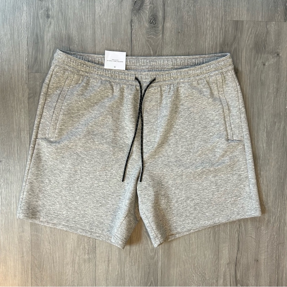 American Eagle Outfitters Men's Athletic Shorts Gray XL Drawstring Knit